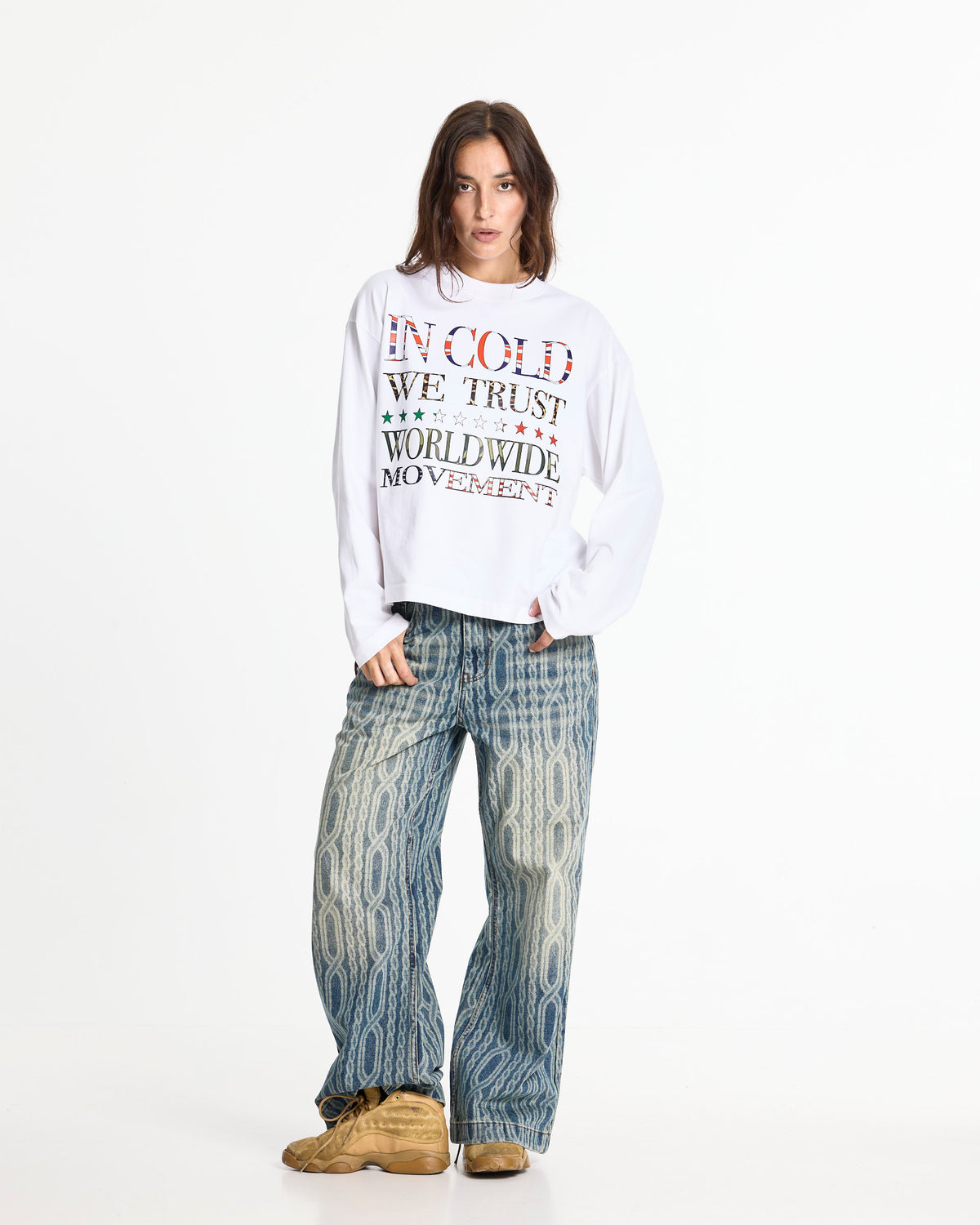 WORLDWIDE LONGSLEEVE WHITE - Cold Culture #woman