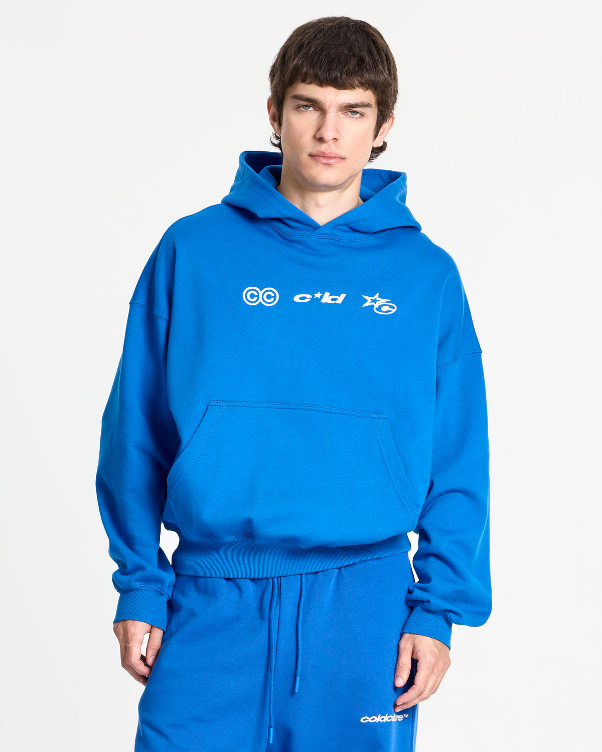 VERTICAL HOODIE BLUE - Cold Culture
