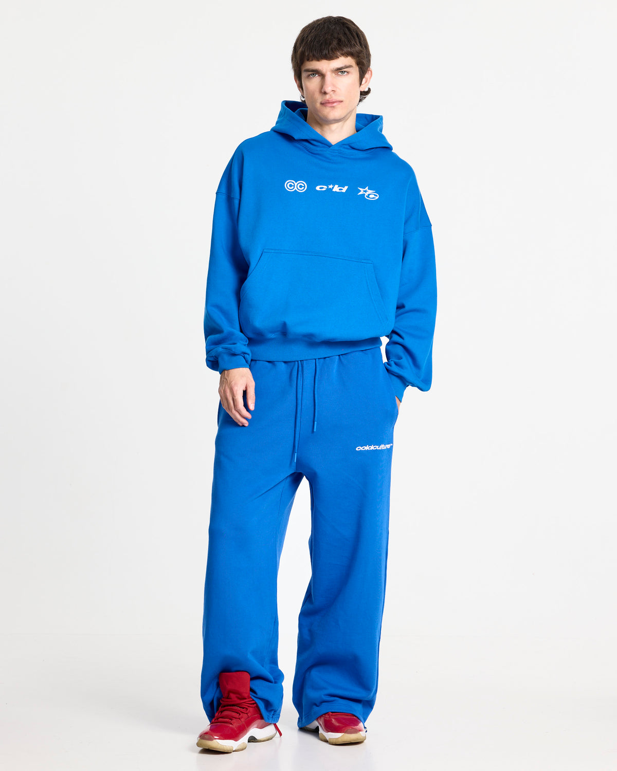 VERTICAL HOODIE BLUE - Cold Culture