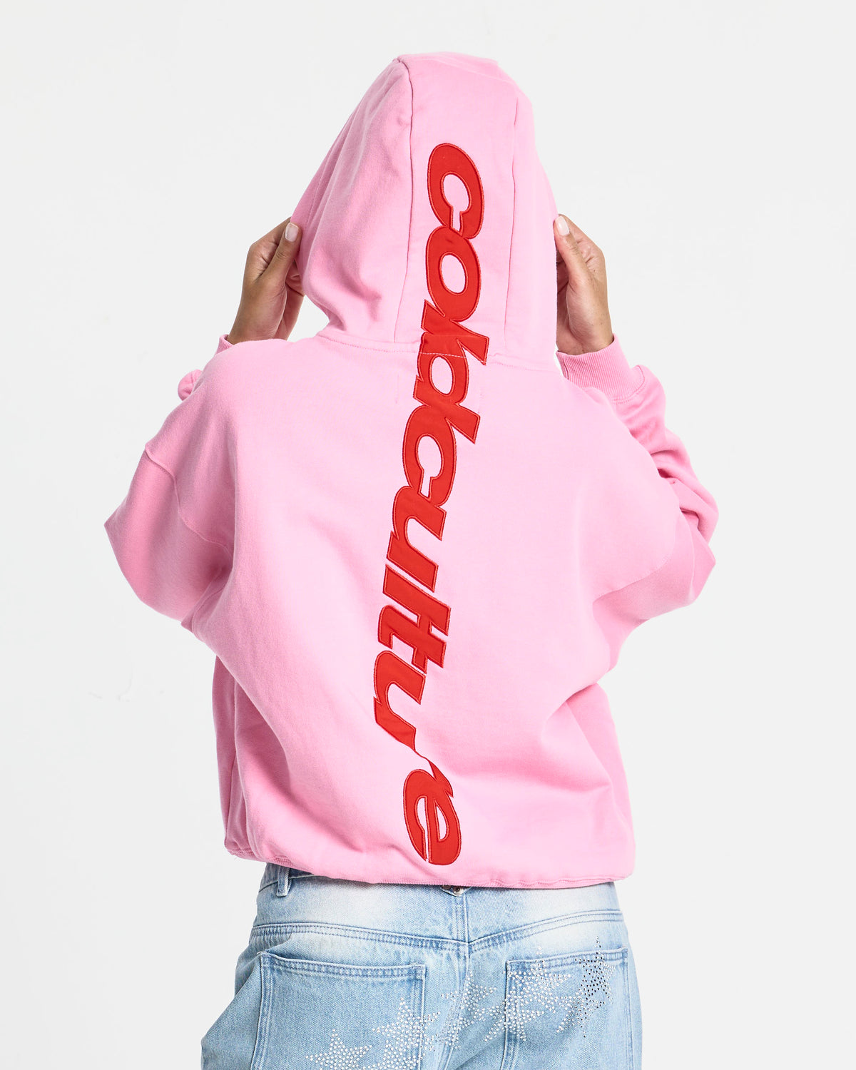 VERTICAL HOODIE PINK - Cold Culture