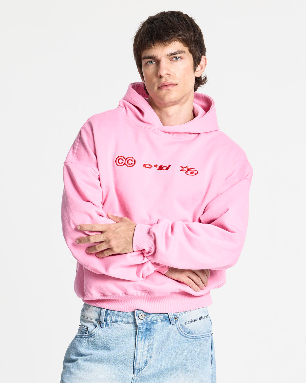 VERTICAL HOODIE PINK - Cold Culture