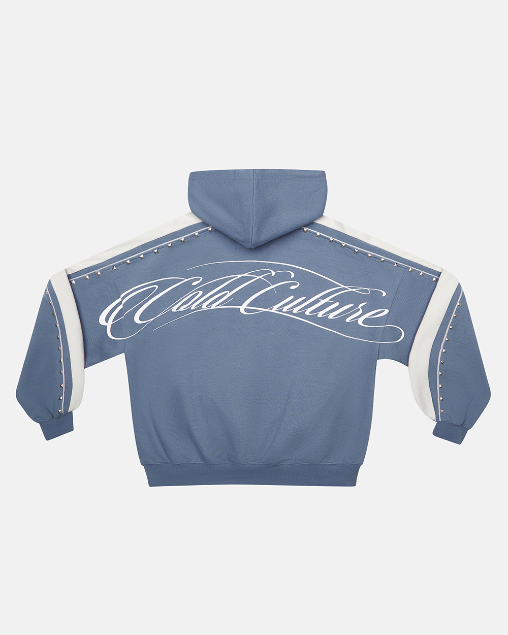 SCRIPT STUDS HOODIE BLUE