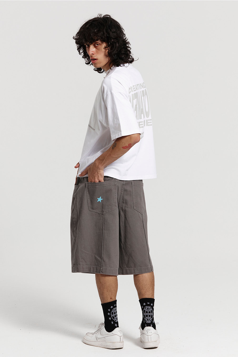 PINTUCK V2 SHORTS DUST GREY TWILL