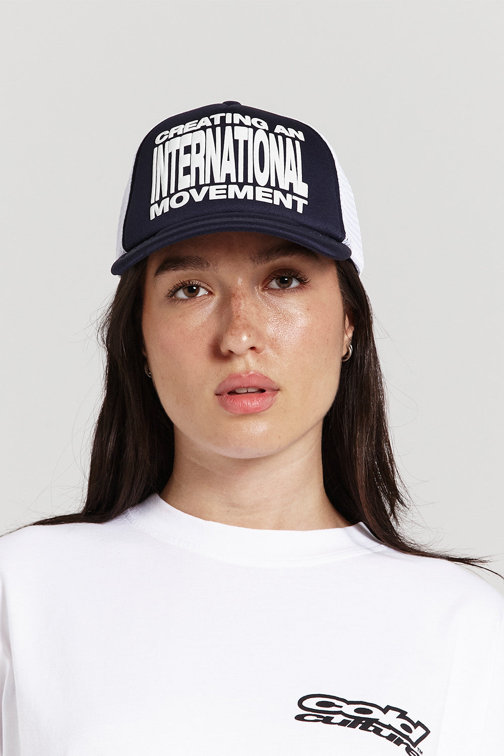 TYPE MODIFICATION TRUCKER CAP BLACKISH BLUE