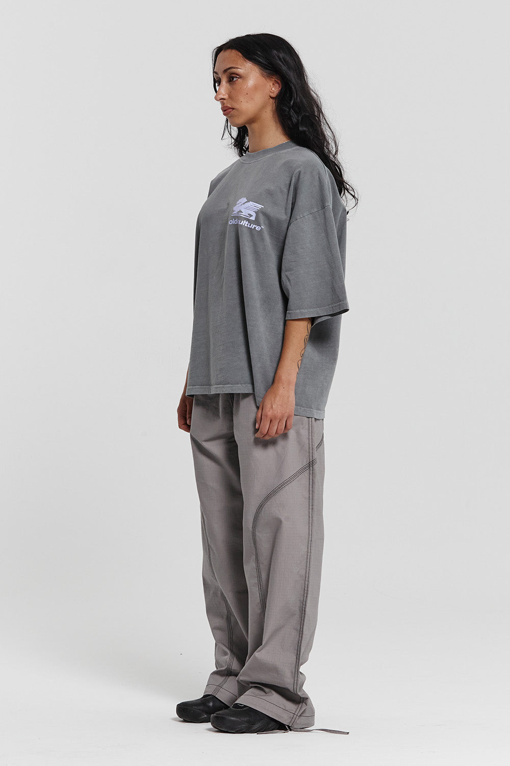 BAGGY RIPSTOP PANTS FADED GRAY