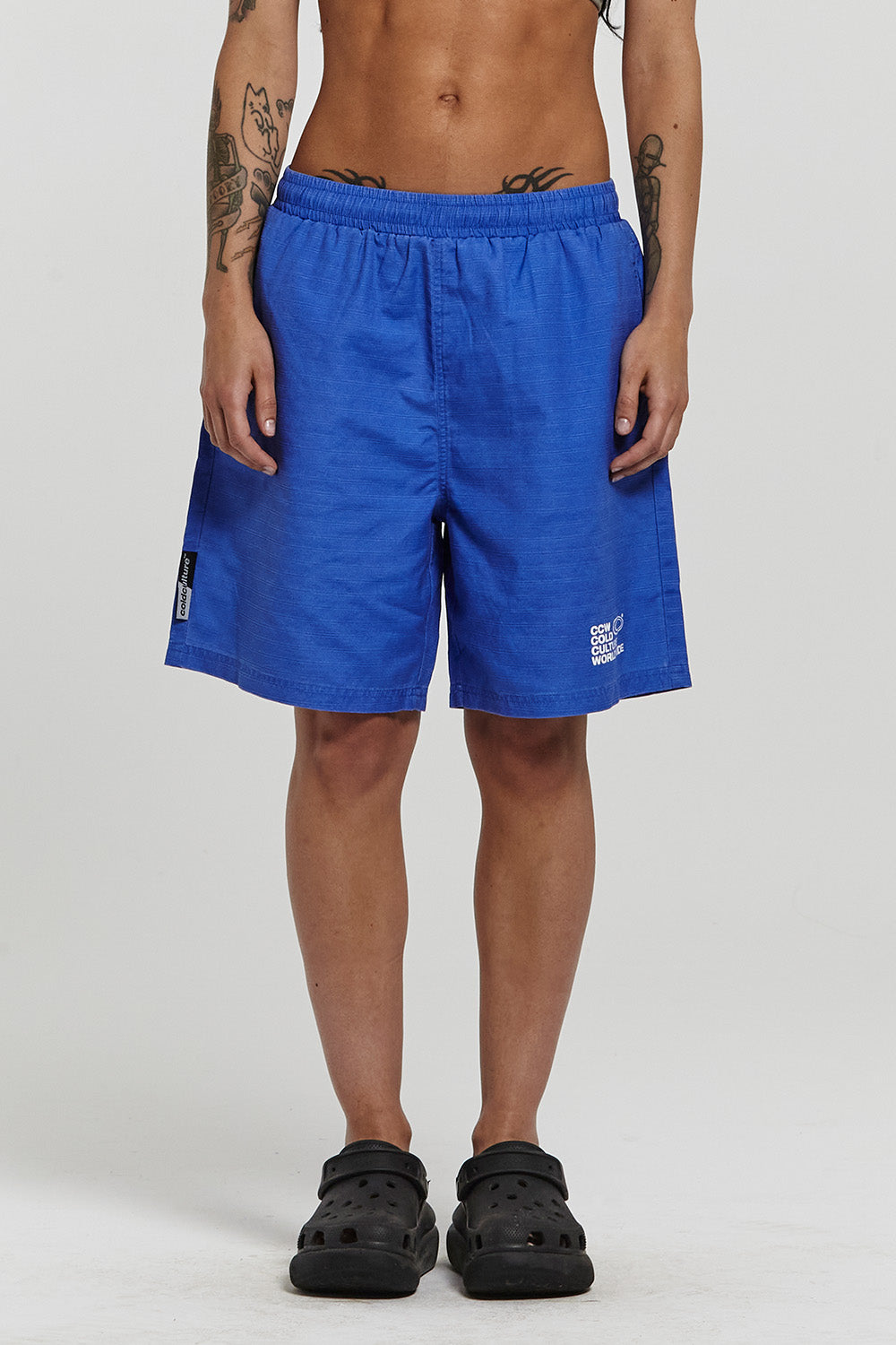 INDUSTRIAL SWIM SHORTS BRIGHT BLUE DYED