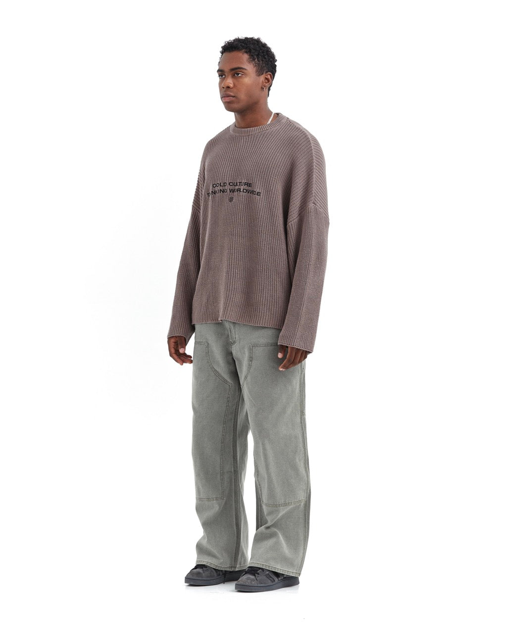 CLAIM RIBBED KNIT TAUPE – COLD CULTURE
