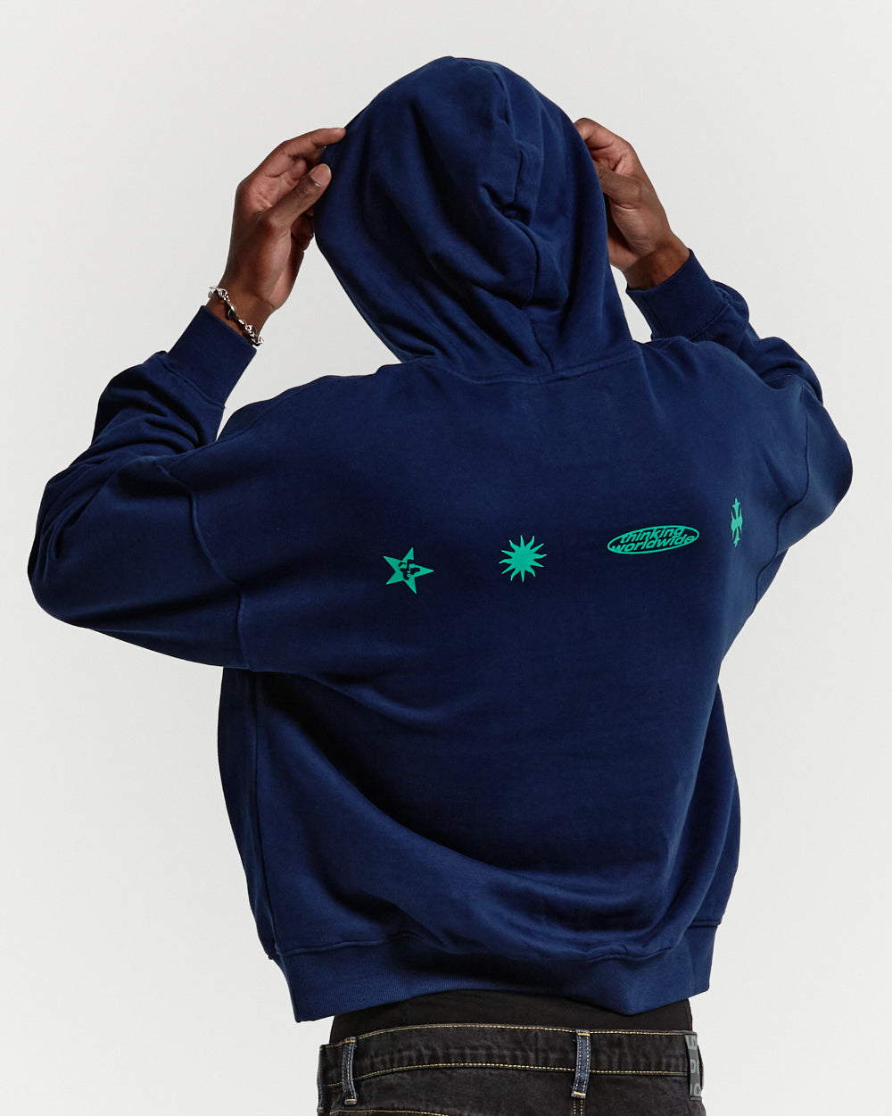 NOW IF HOODIE AZURE BLUE