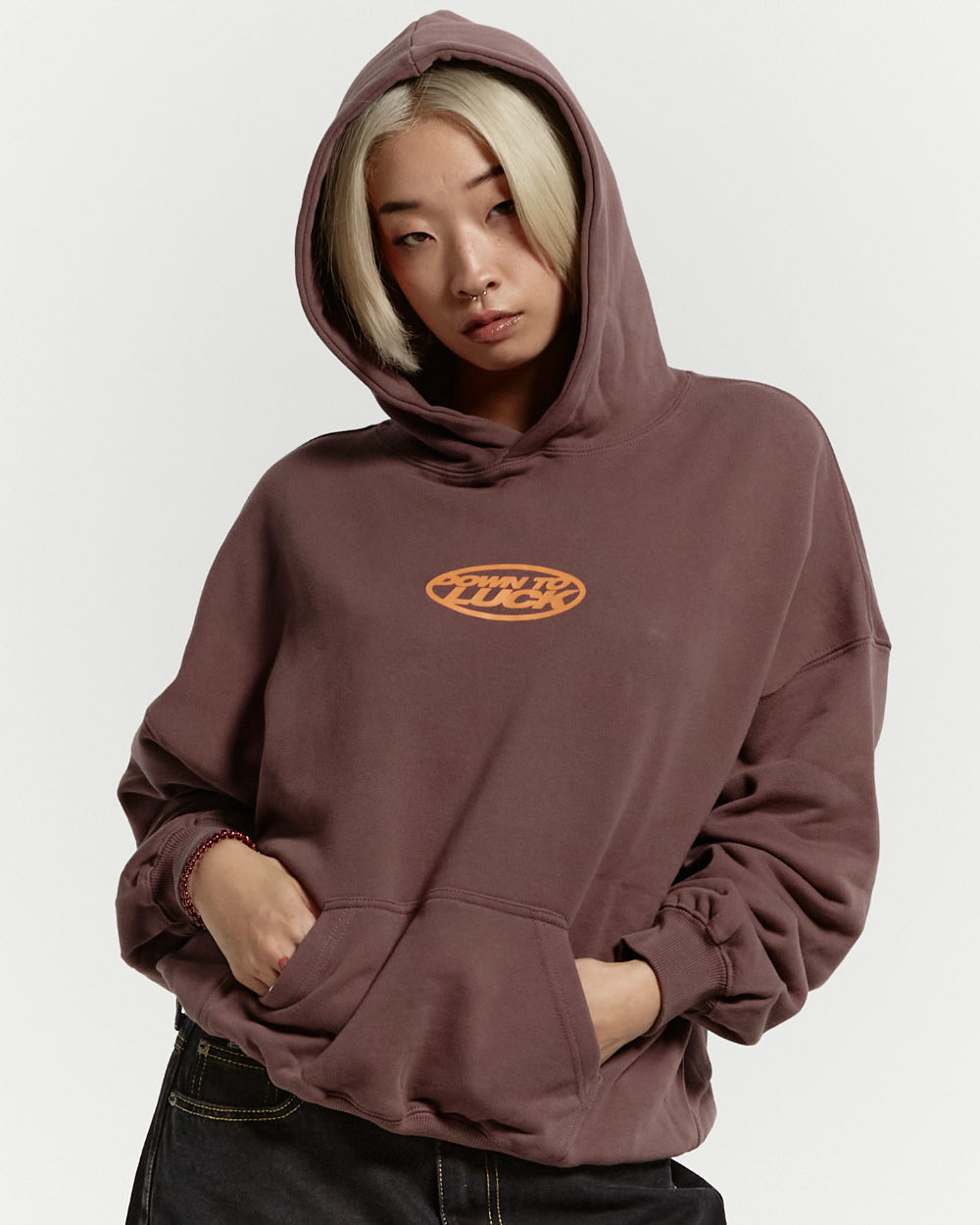 DOWN TO LUCK HOODIE DARK BRONZE