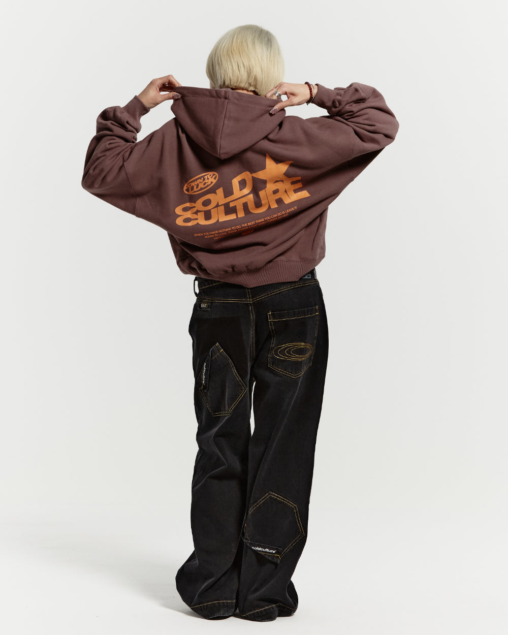 DOWN TO LUCK HOODIE DARK BRONZE