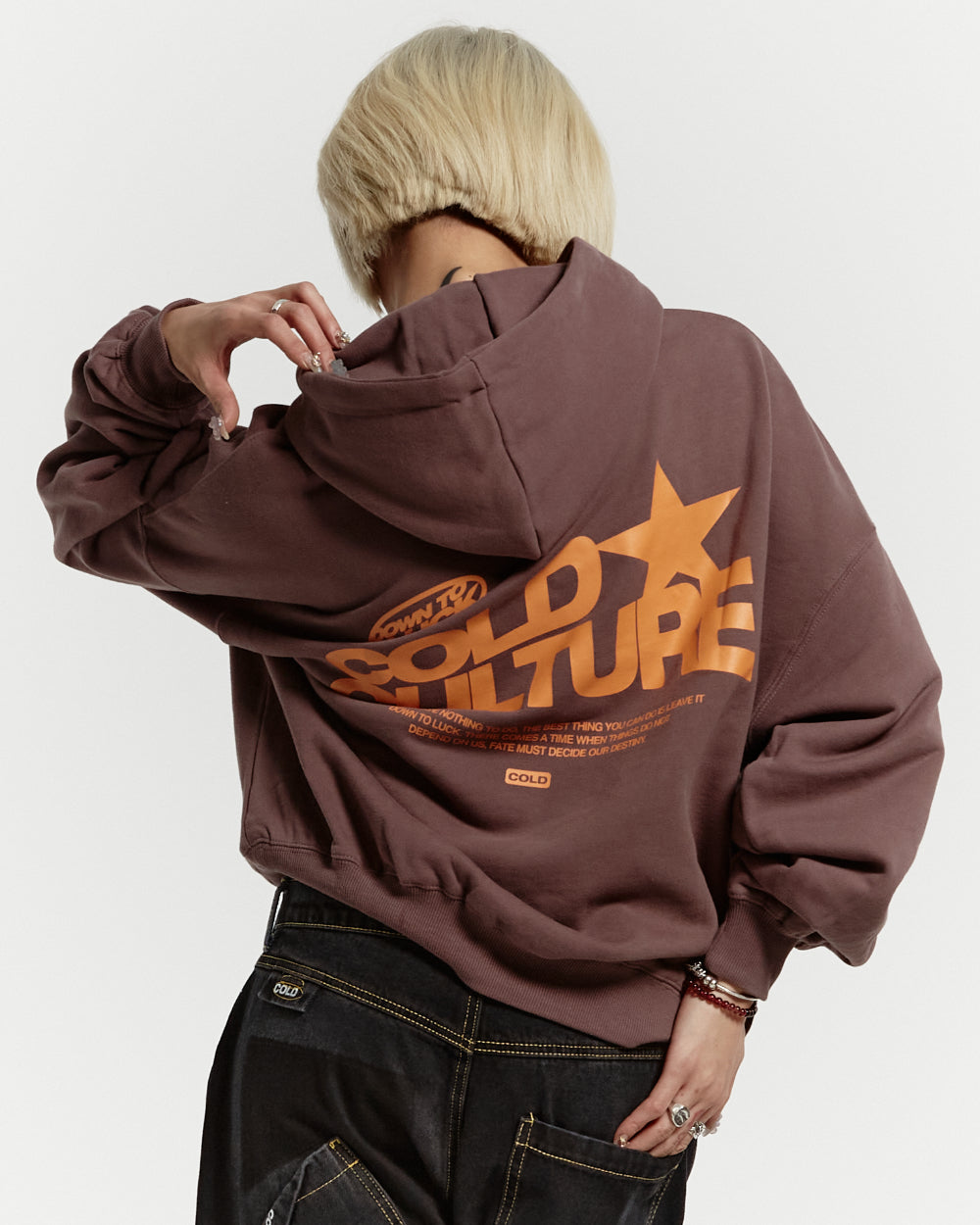 DOWN TO LUCK HOODIE DARK BRONZE