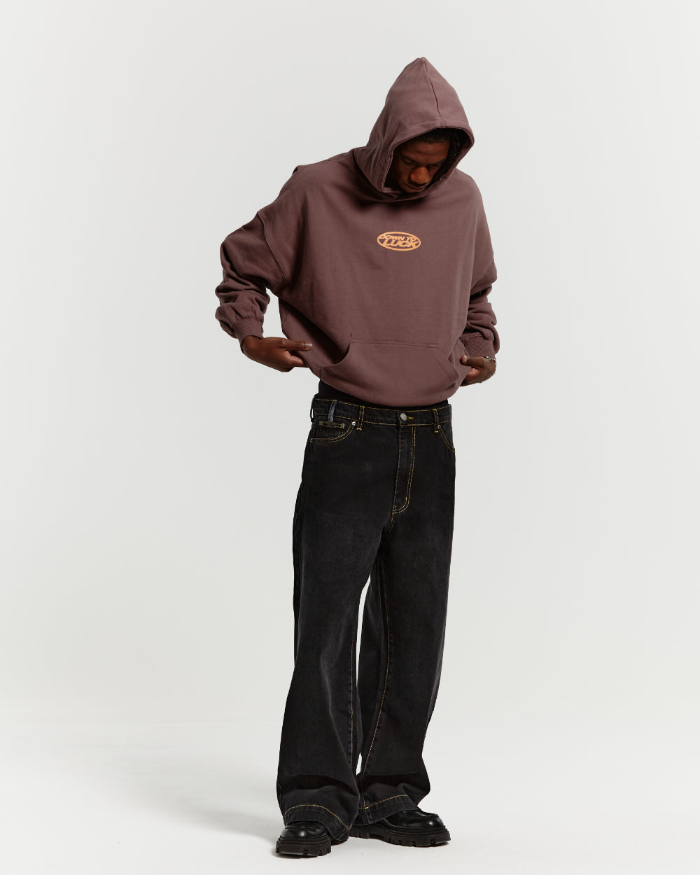 DOWN TO LUCK HOODIE DARK BRONZE