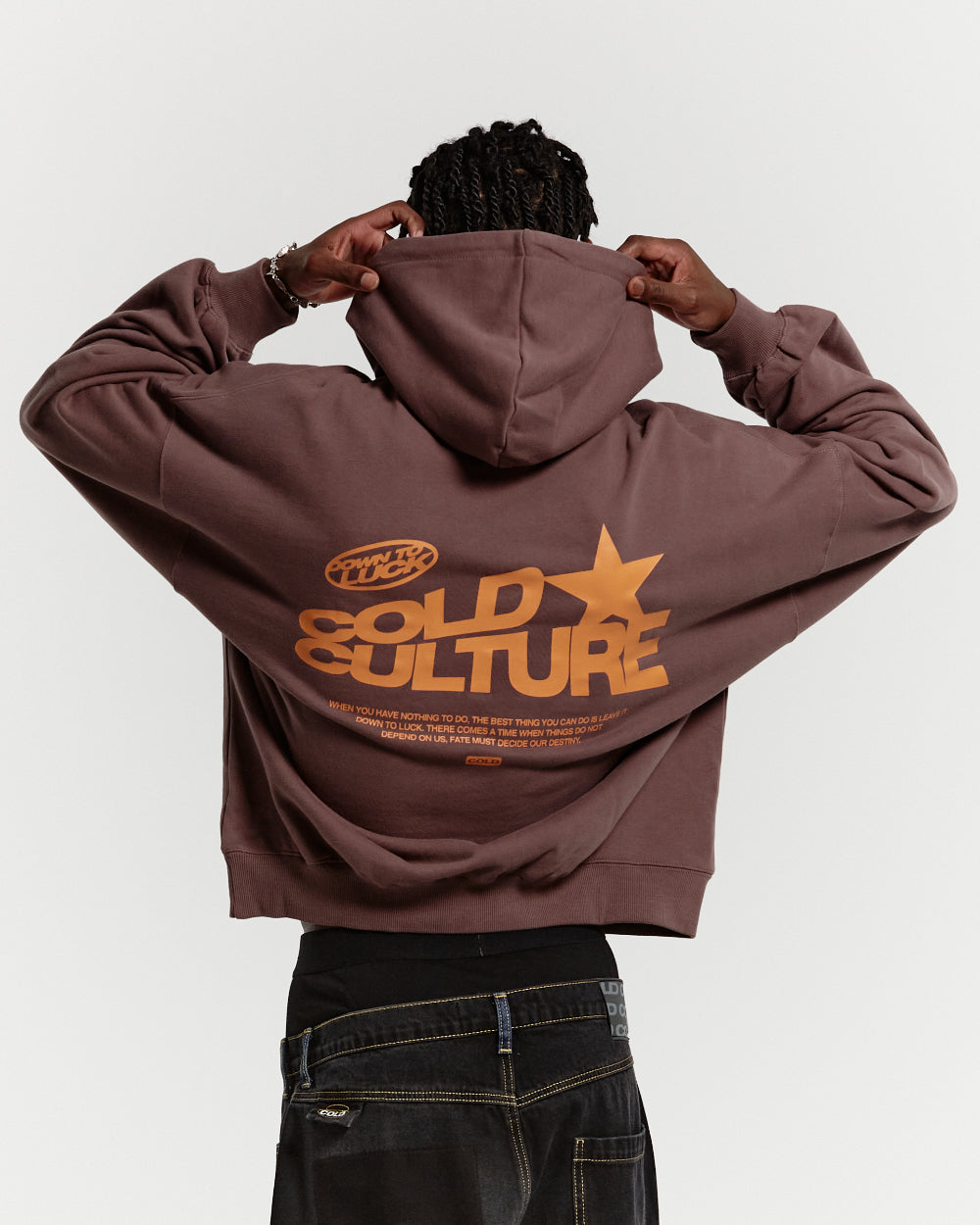 DOWN TO LUCK HOODIE DARK BRONZE