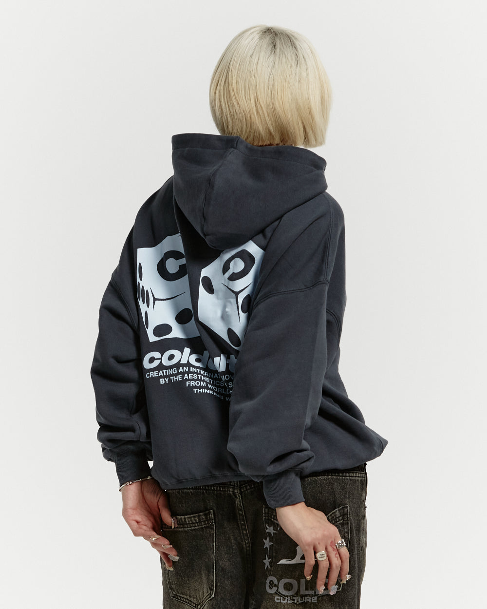 DICE HOODIE SLATE BLUE