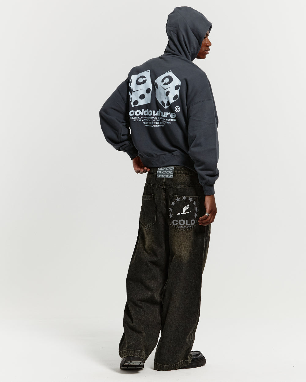 DICE HOODIE SLATE BLUE