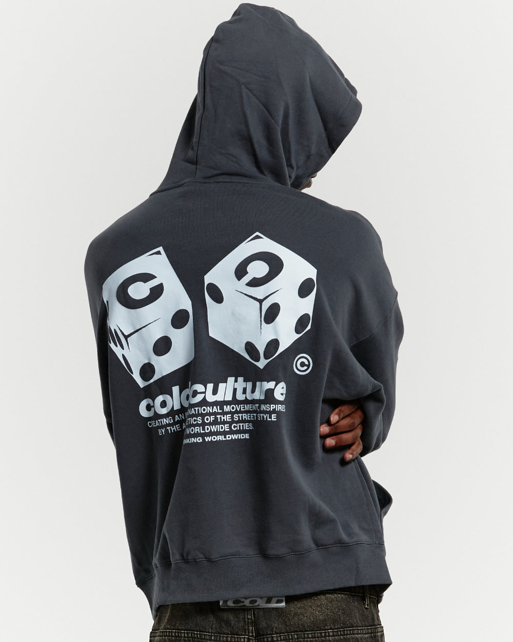 DICE HOODIE SLATE BLUE