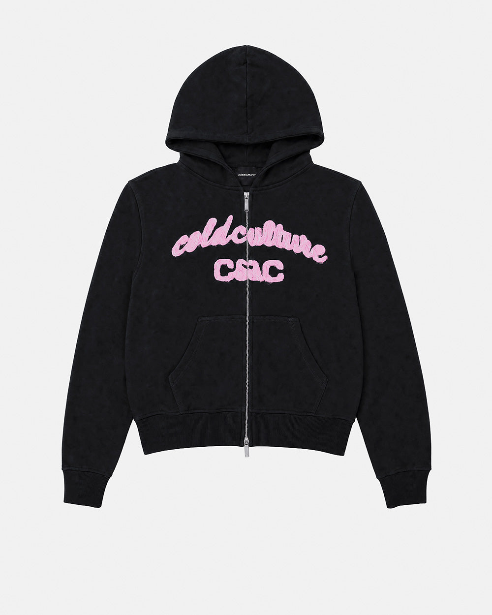 COLLEGE 55 ZIP HOODIE BLACK