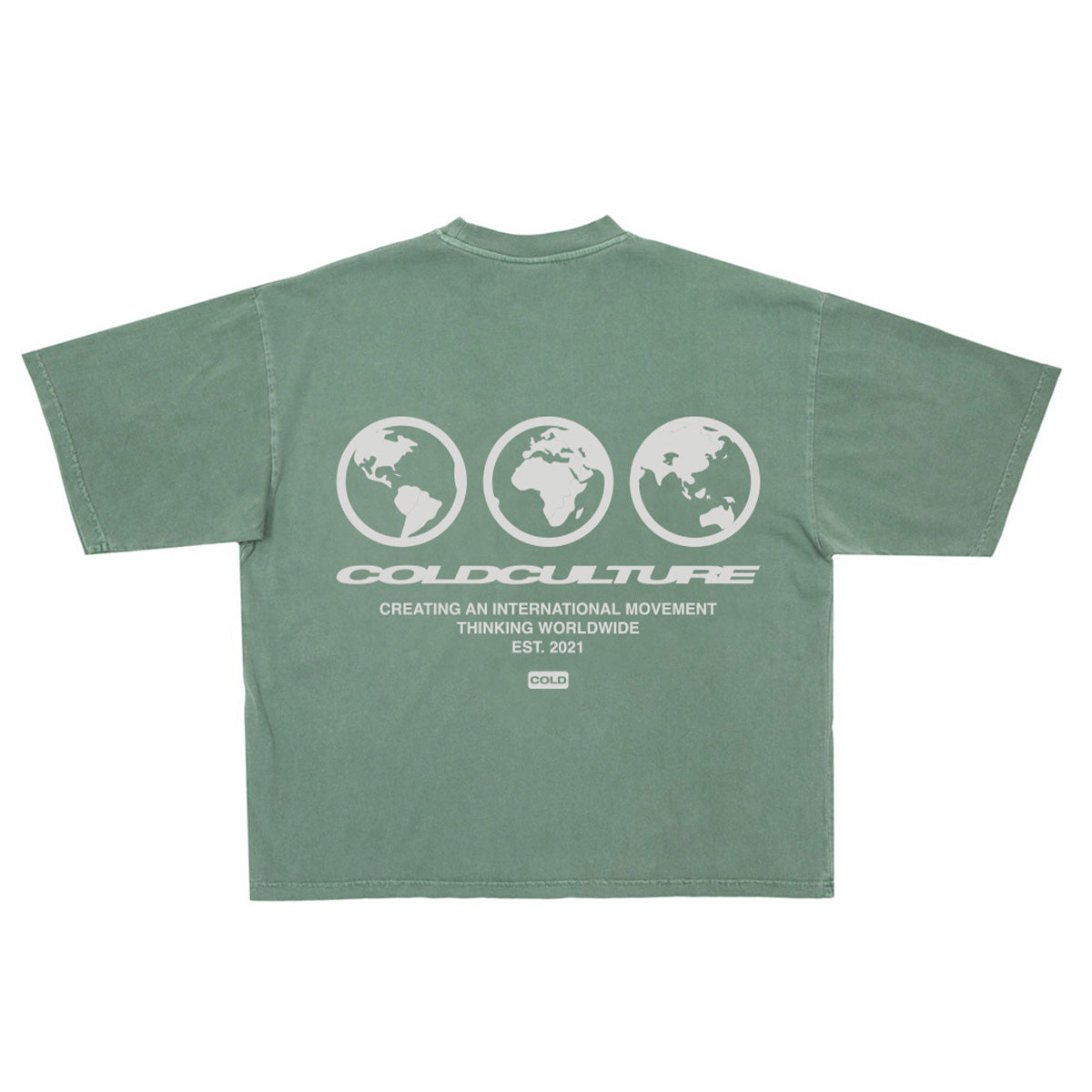 CONTINENTS TEE ASH GREEN