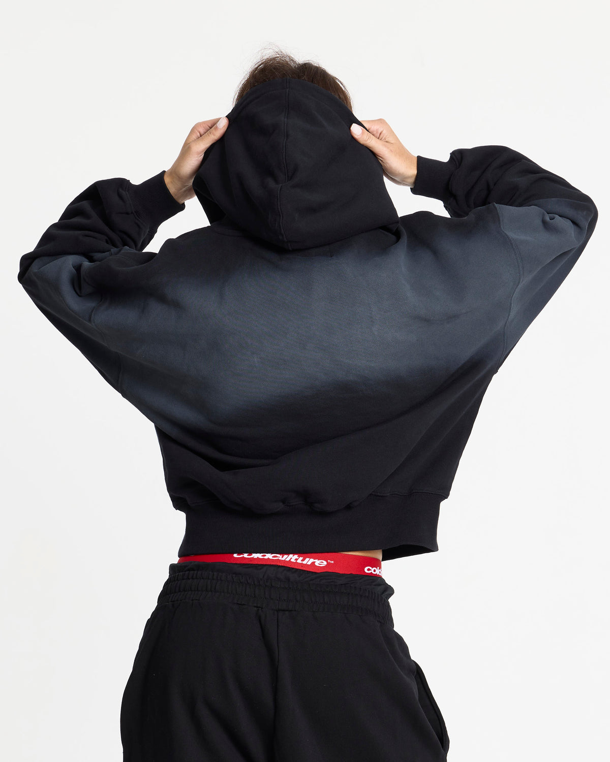 CROSSED HOODIE BLACK - Cold Culture #woman