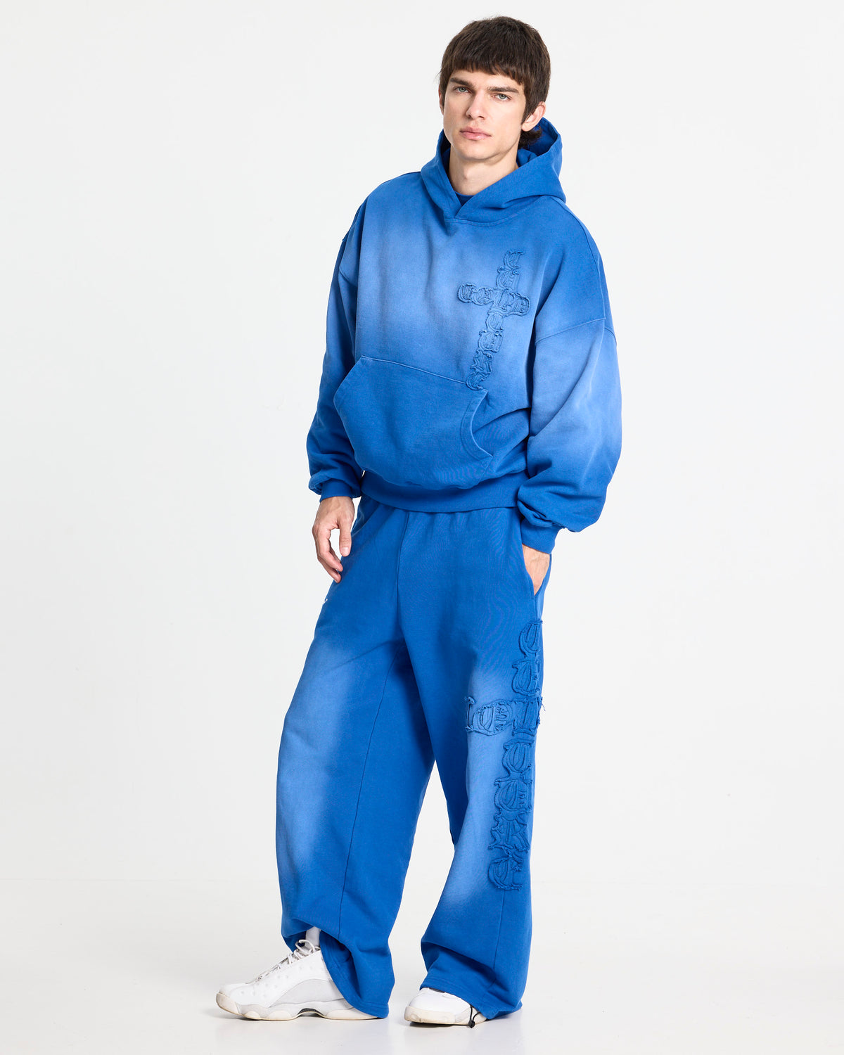 CROSSED HOODIE BLUE - Cold Culture #man