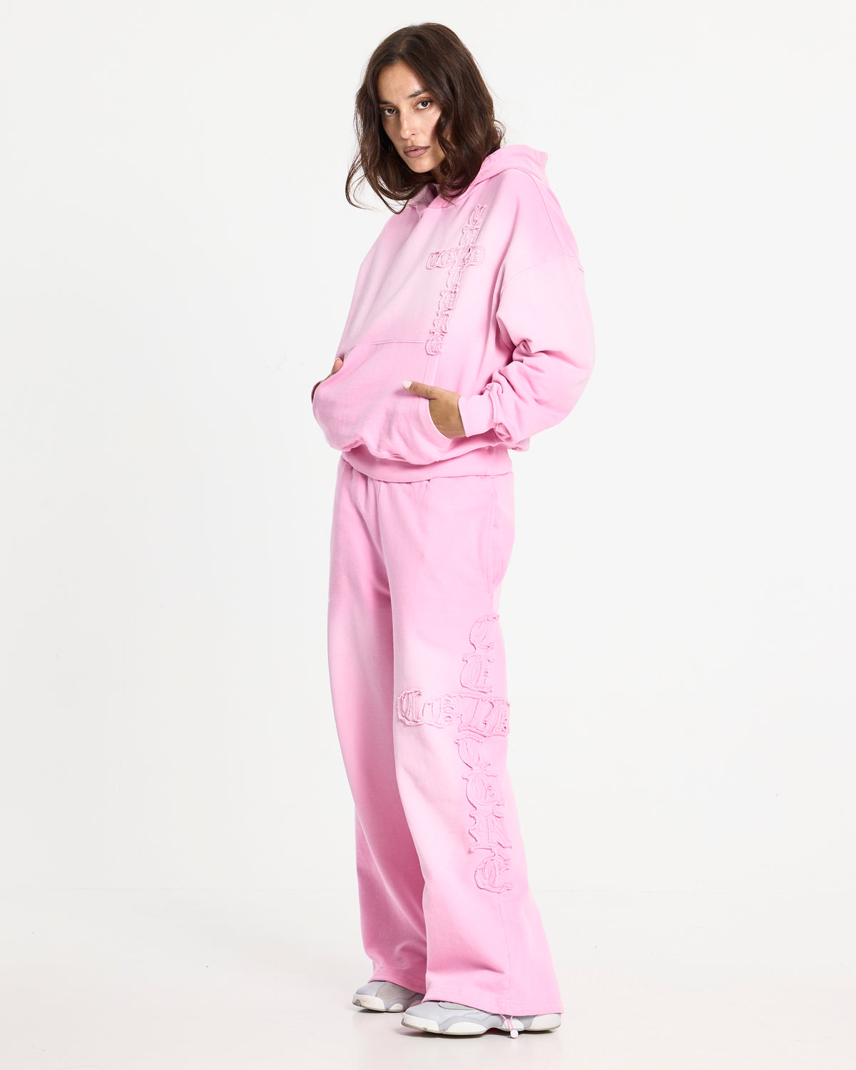 CROSSED HOODIE PINK - Cold Culture #woman