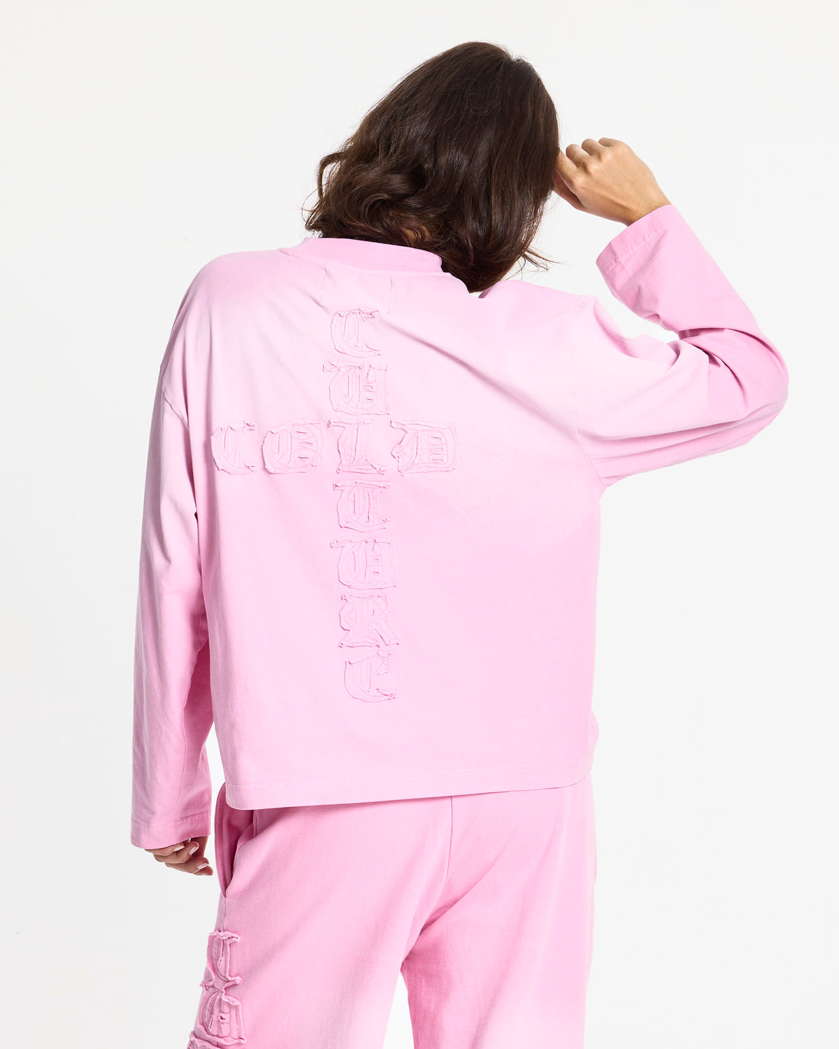 CROSSED LONGSLEEVE PINK - Cold Culture #woman