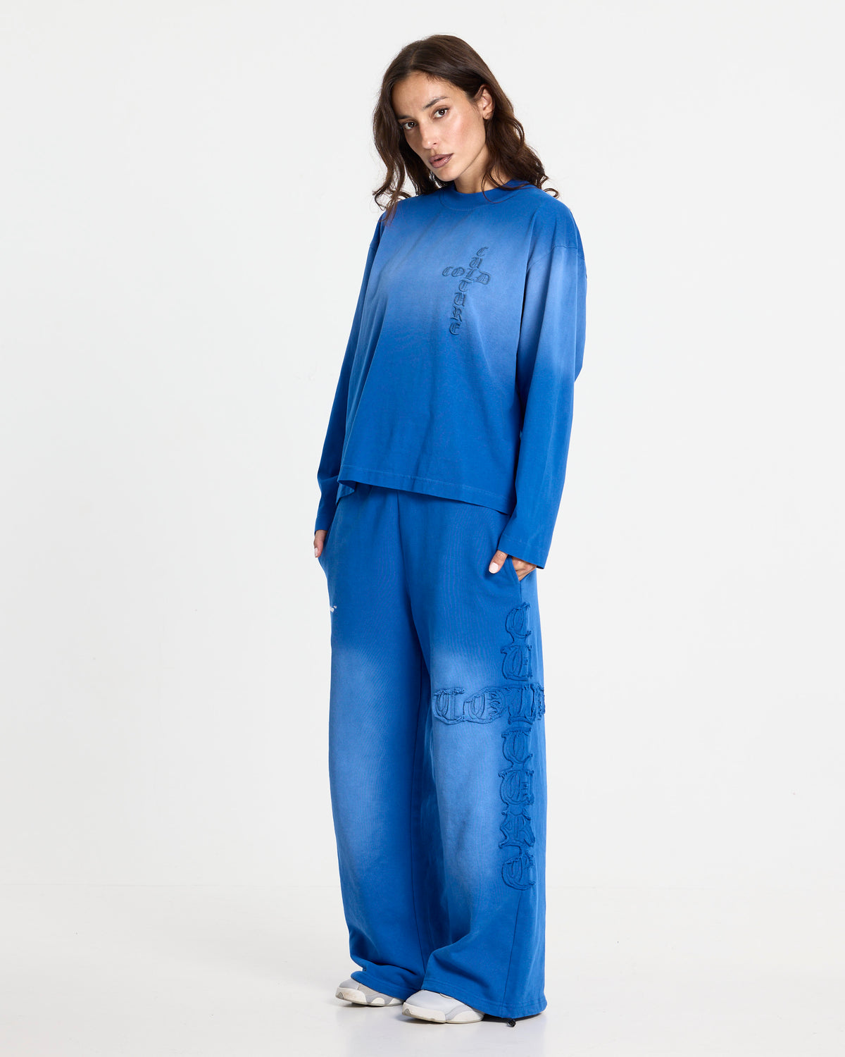 CROSSED LONGSLEEVE BLUE - Cold Culture #woman