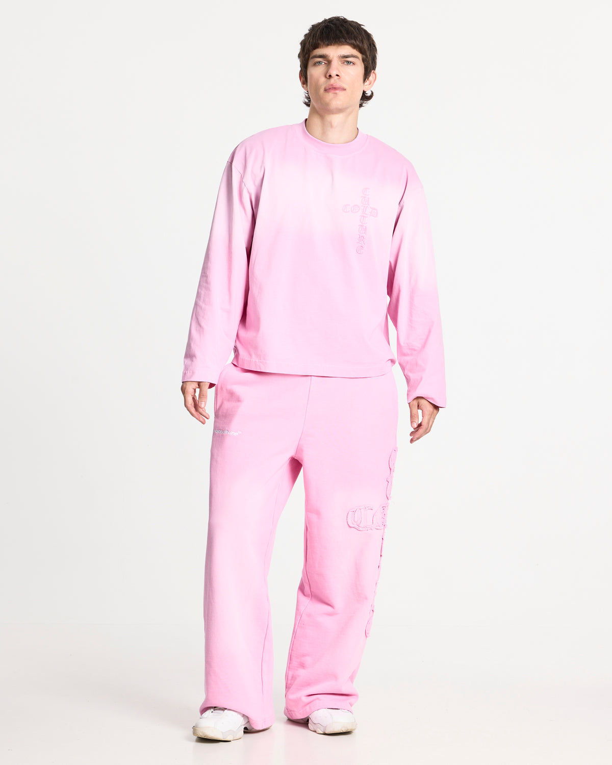 CROSSED SWEATPANTS PINK - Cold Culture #man