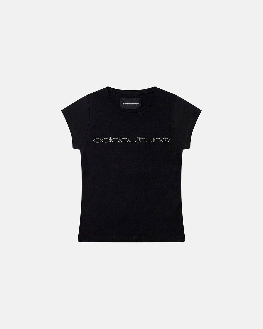 CRYSTAL BABY TEE BLACK