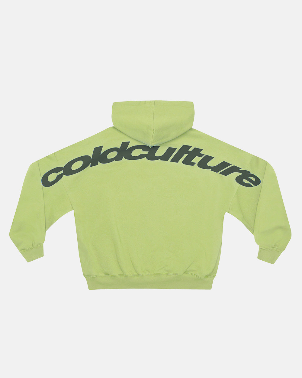 NEW CURVED ZIP HOODIE GREEN