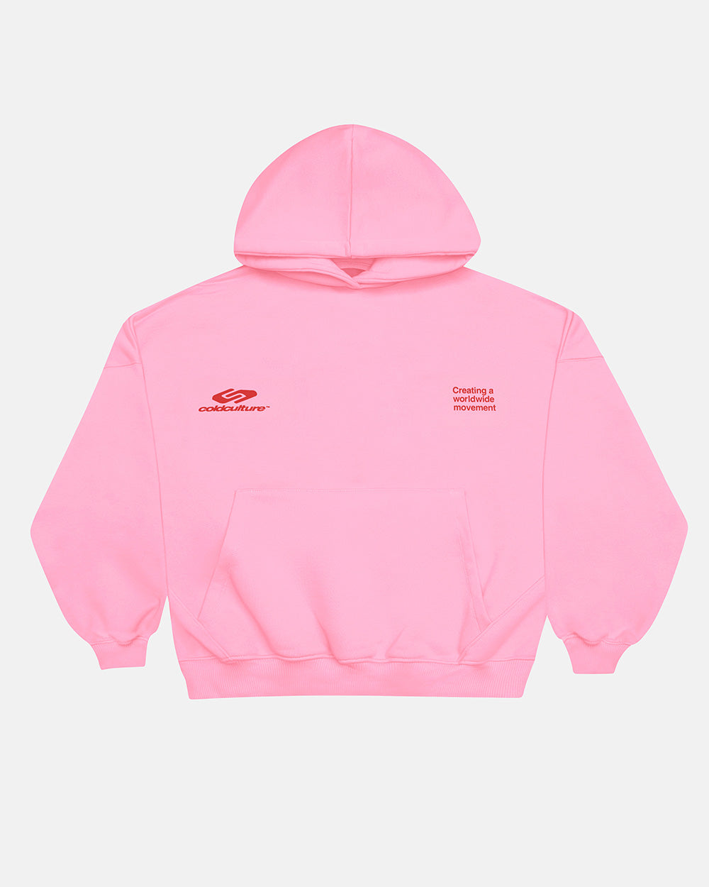 DEFENSE HOODIE PINK & RED