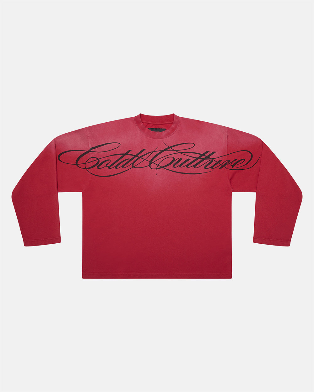 CROSSED SCRIPT LONGSLEEVE RED