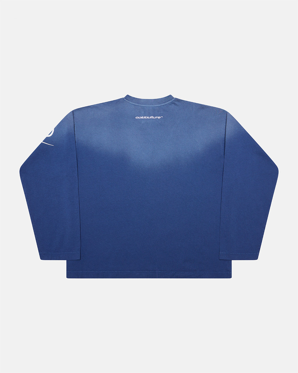 CROSSED SCRIPT LONGSLEEVE VIBRANT BLUE
