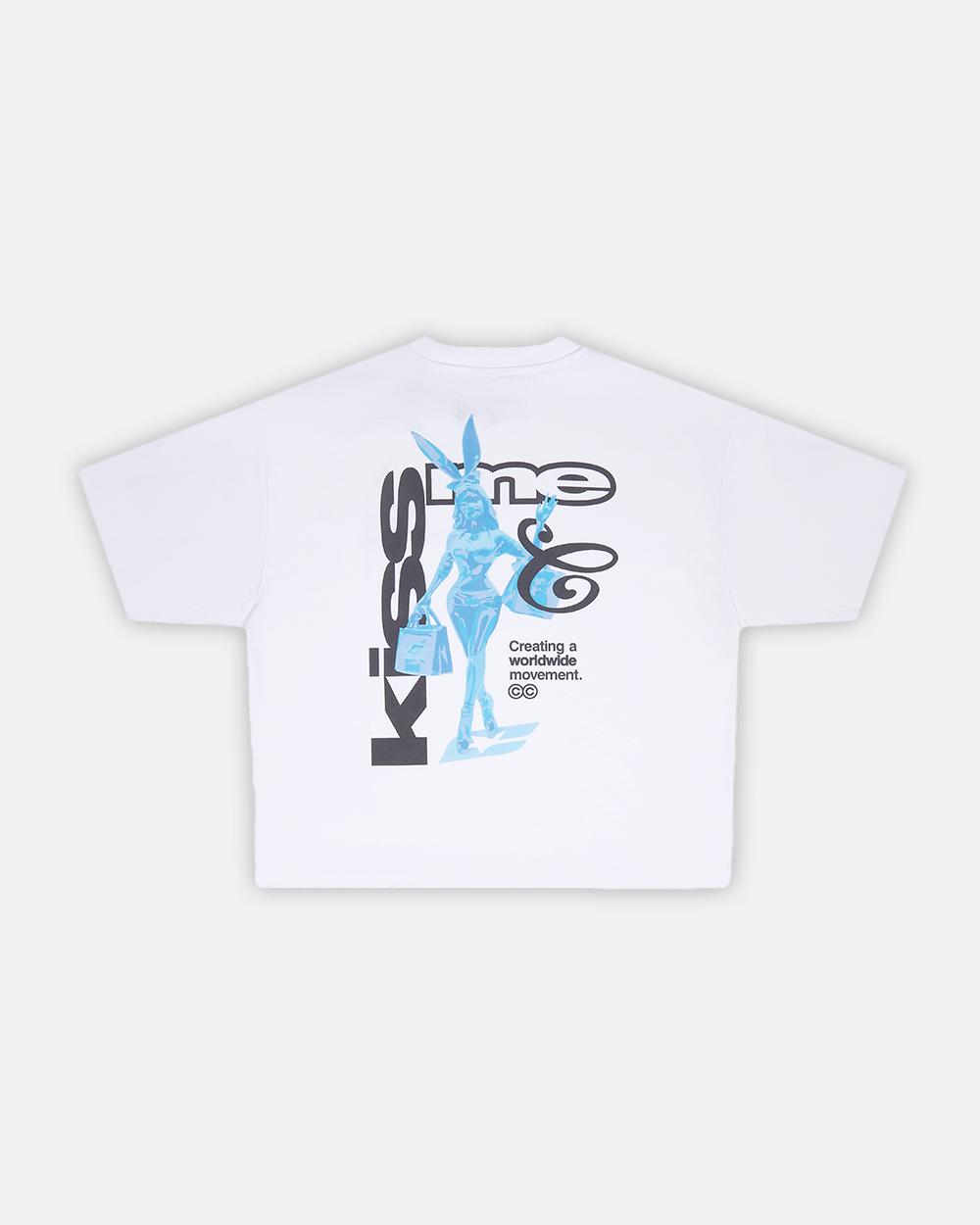 KISS THE BUNNY TEE WHITE