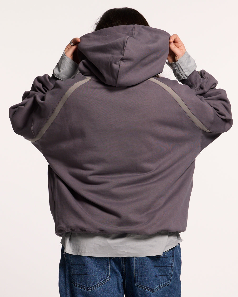 DETAILED HOODIE HEAVY GREY