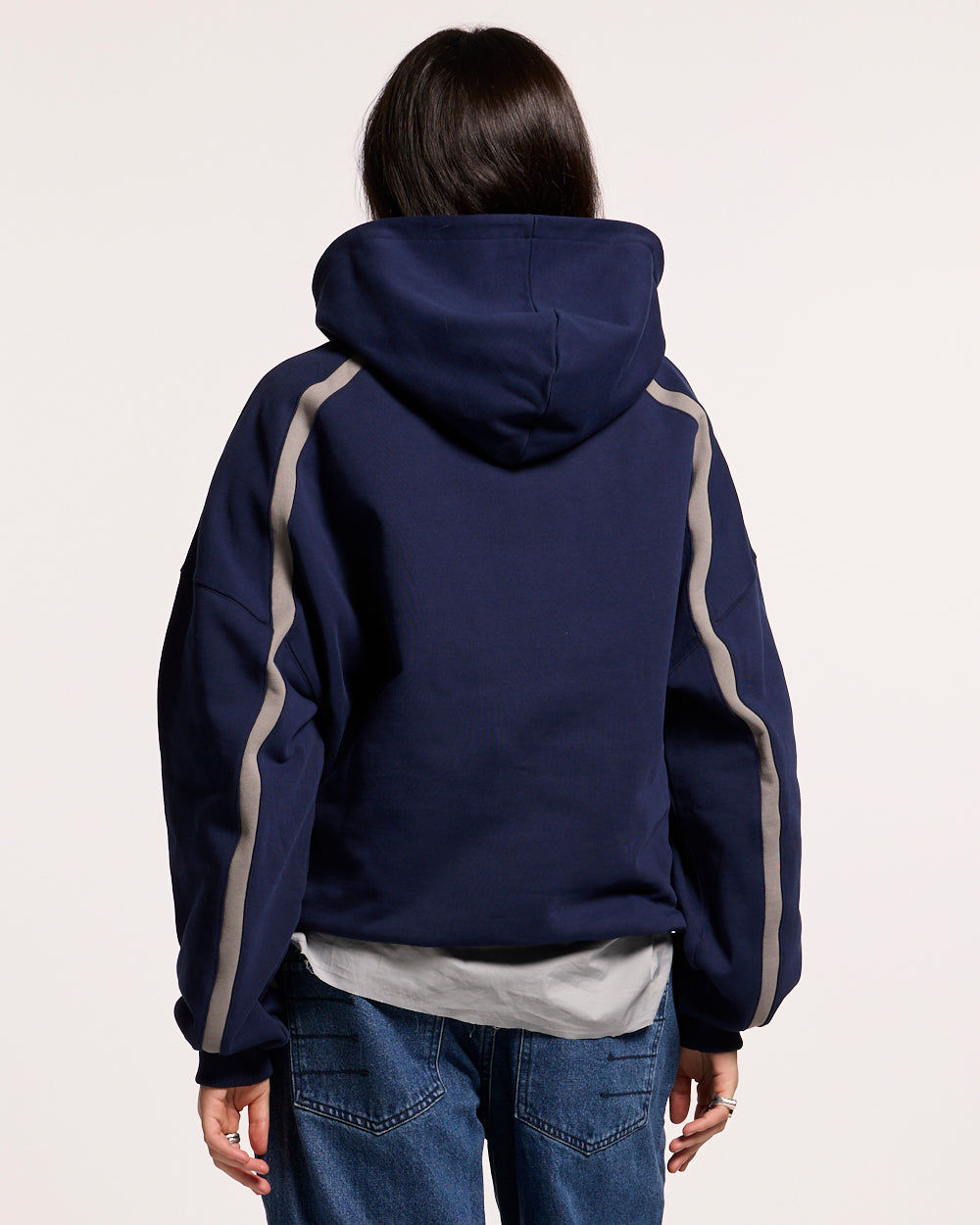 DETAILED HOODIE INDIGO BLUE