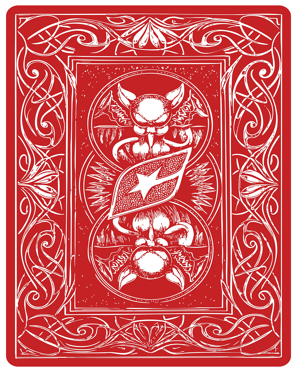 POKER BICYCLE TEE FIERY RED