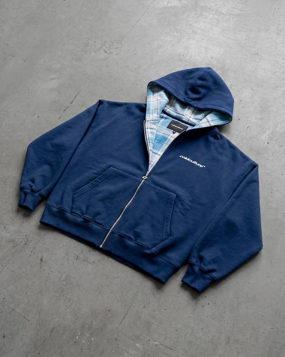 HIDE AND SEEK ZIP HOODIE NAVY