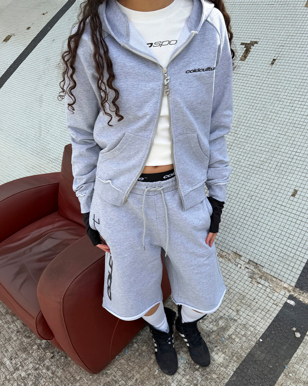 COLD SPORT ZIP HOODIE GREY