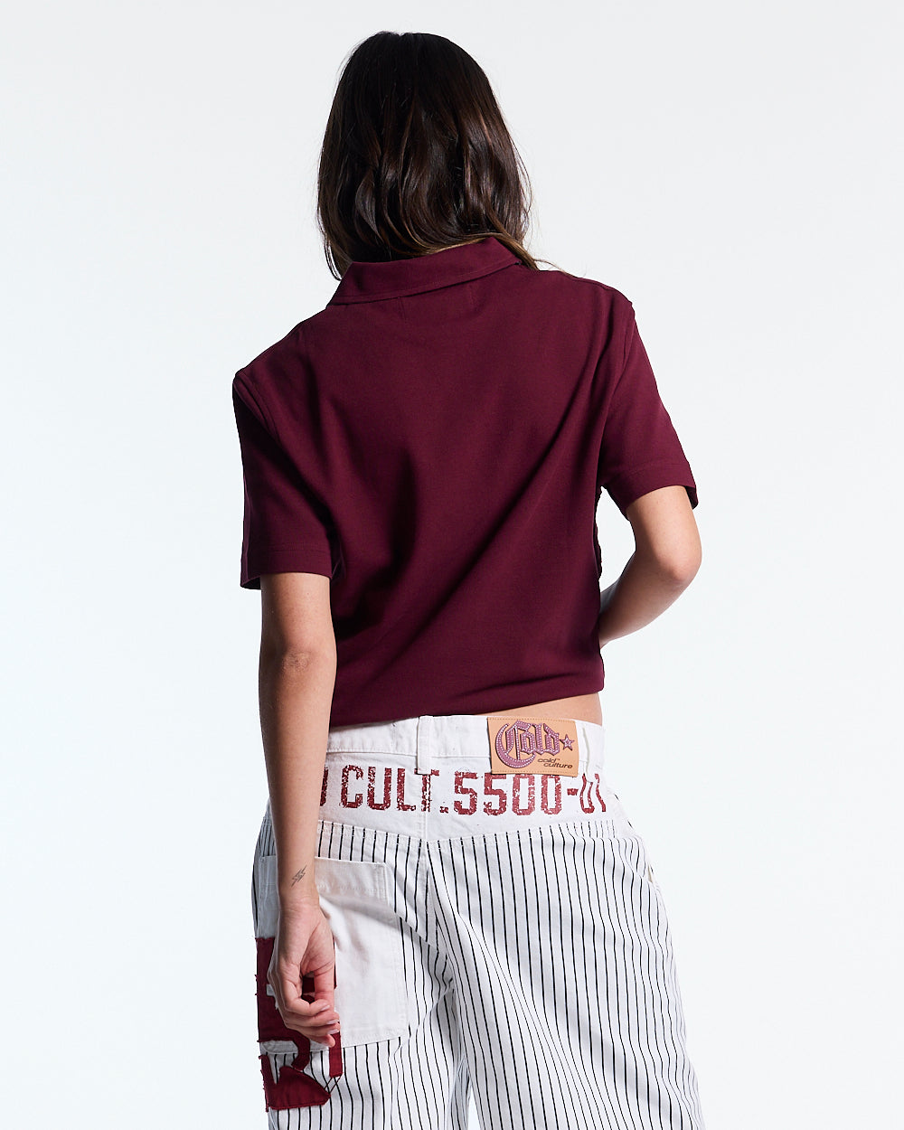 TARTAN SCRIPT POLO RED