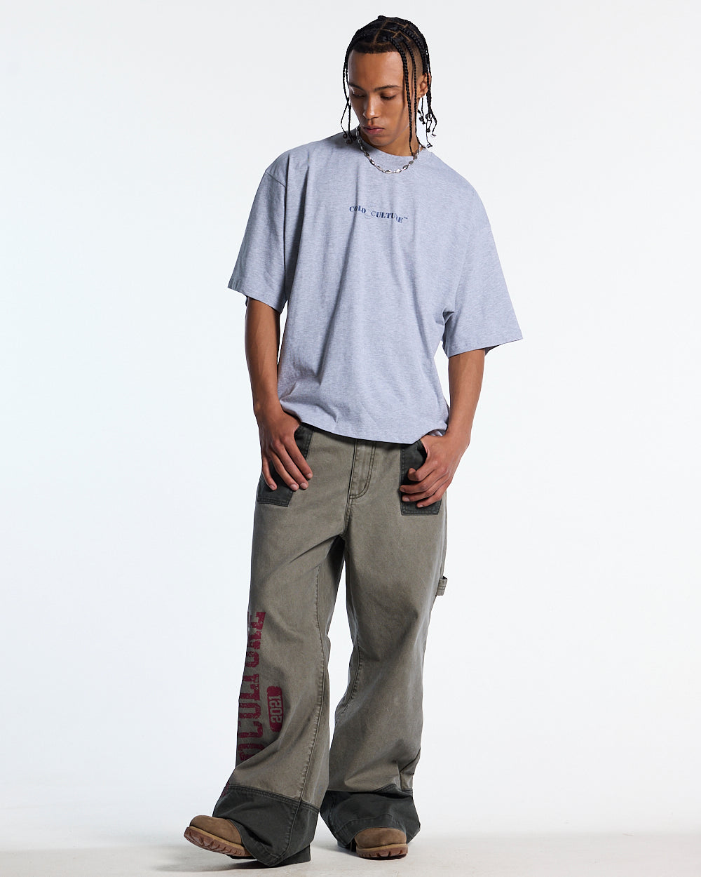 MARINE 55 TEE HEATHER GREY
