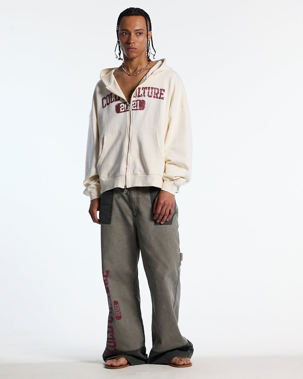 AVIATOR ZIP HOODIE WHITE