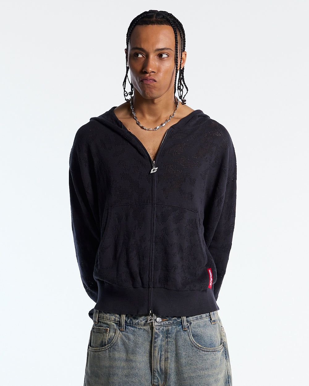 HURRACAINE ZIP KNIT BLACK