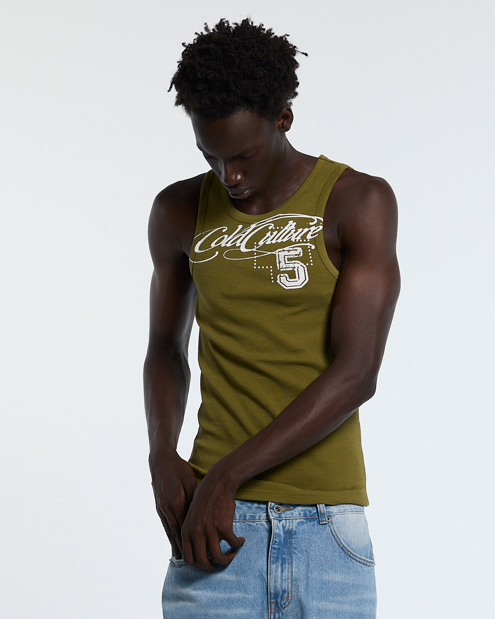 SPEED WAFFLE TANK TOP GREEN