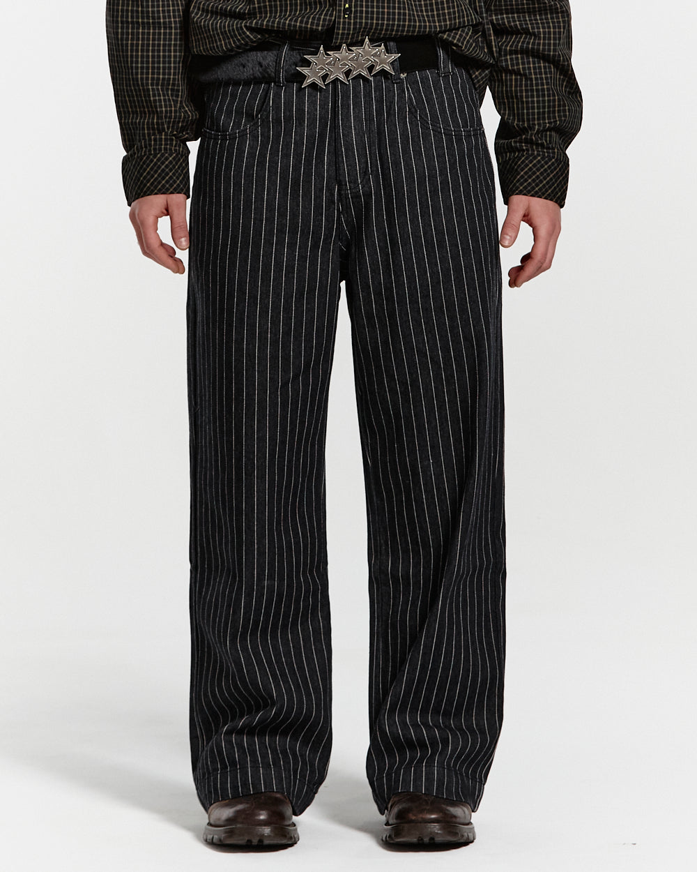 STRIPES CASINO V1 PANTS BLACK DENIM