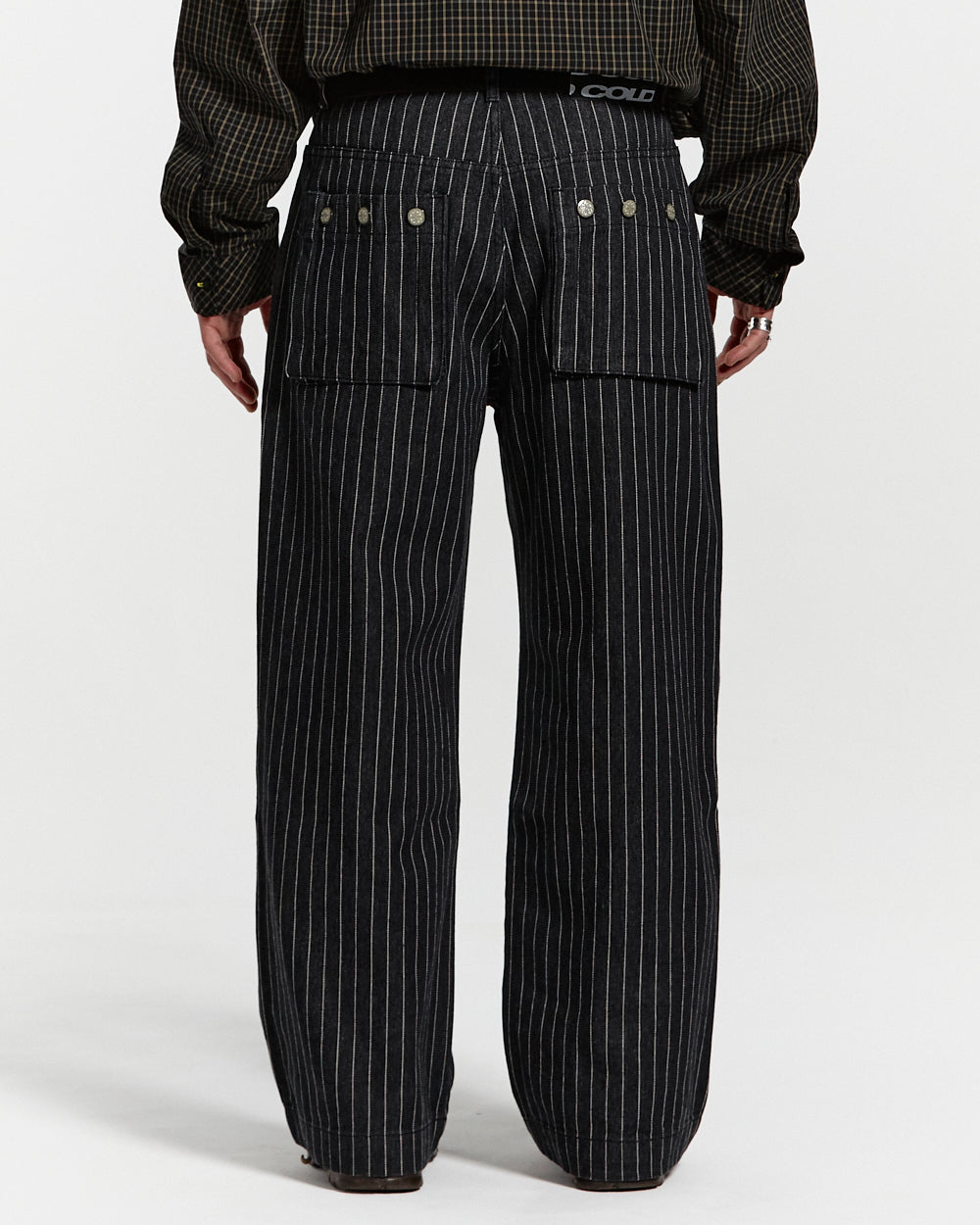 STRIPES CASINO V1 PANTS BLACK DENIM