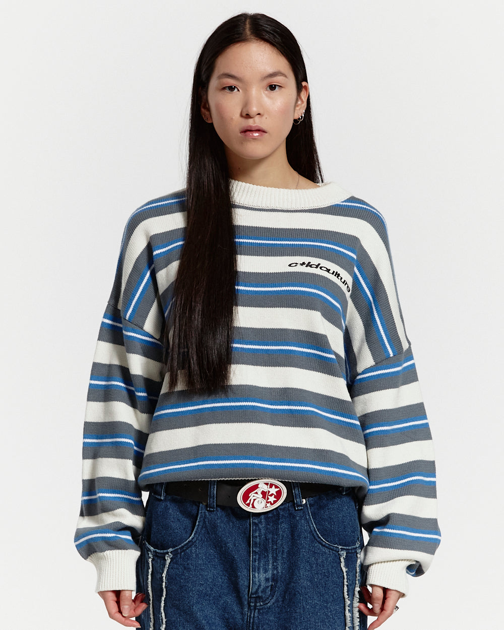 CASINO STRIPES KNIT WHITE MIST