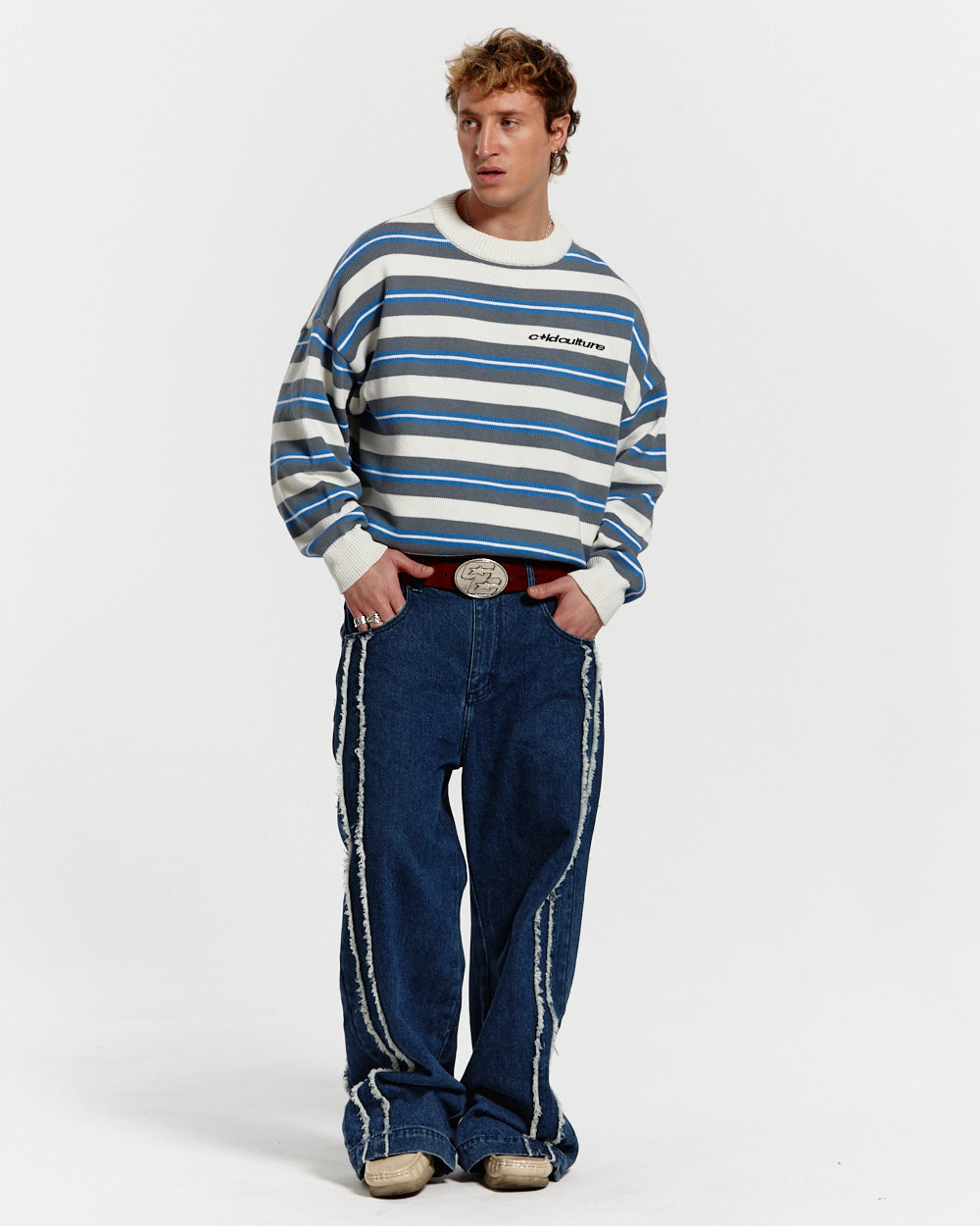 CASINO STRIPES KNIT WHITE MIST