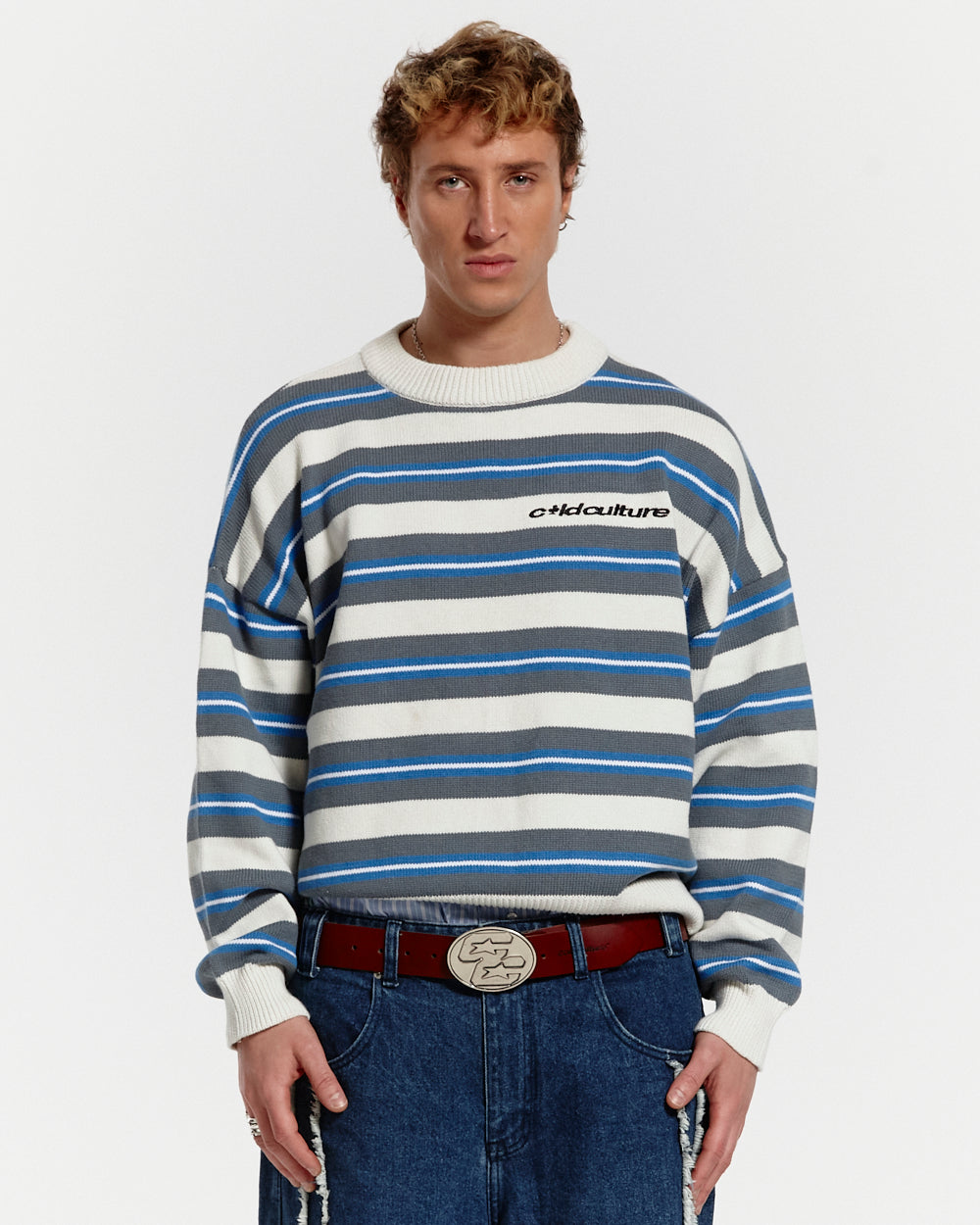 CASINO STRIPES KNIT WHITE MIST