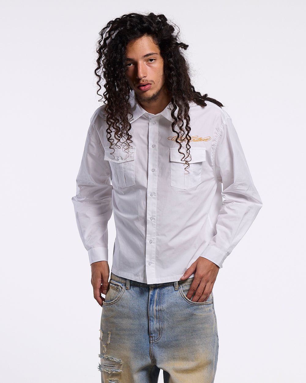 GLYPH LONGSLEEVE SHIRT WHITE